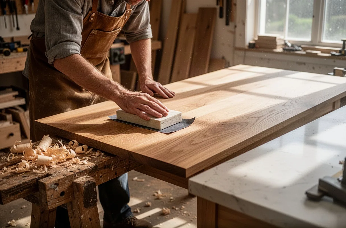 Dining Table Surface Repair and Refinishing